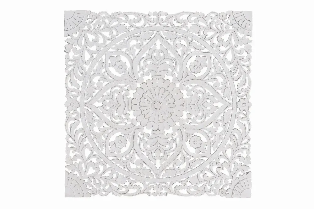 Lits - Tête de lit antique blanche sculptée à la main - GINER Y COLOMER