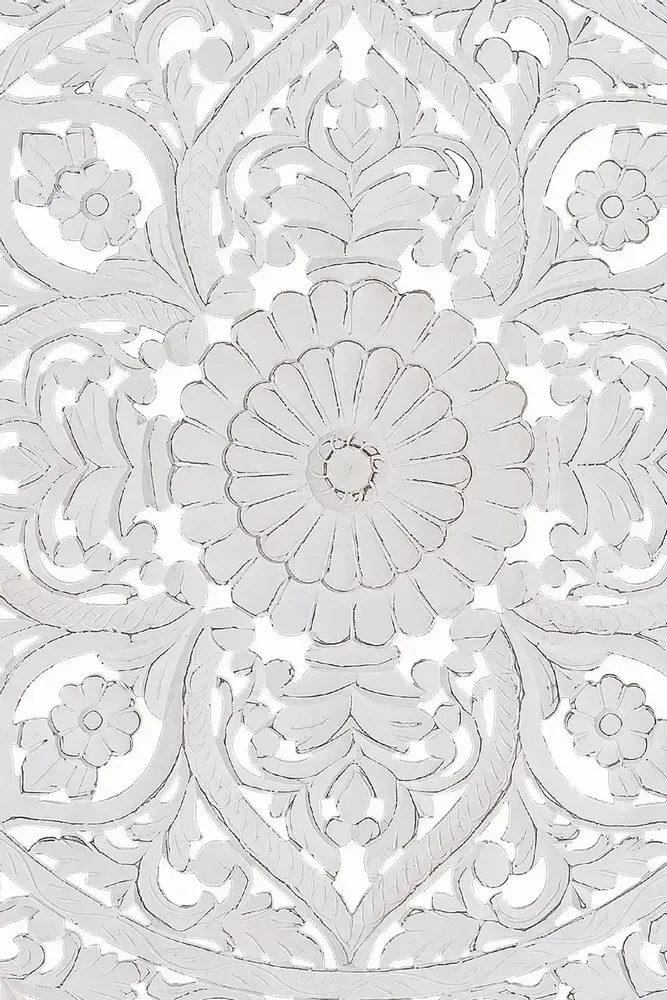 Lits - Tête de lit antique blanche sculptée à la main - GINER Y COLOMER
