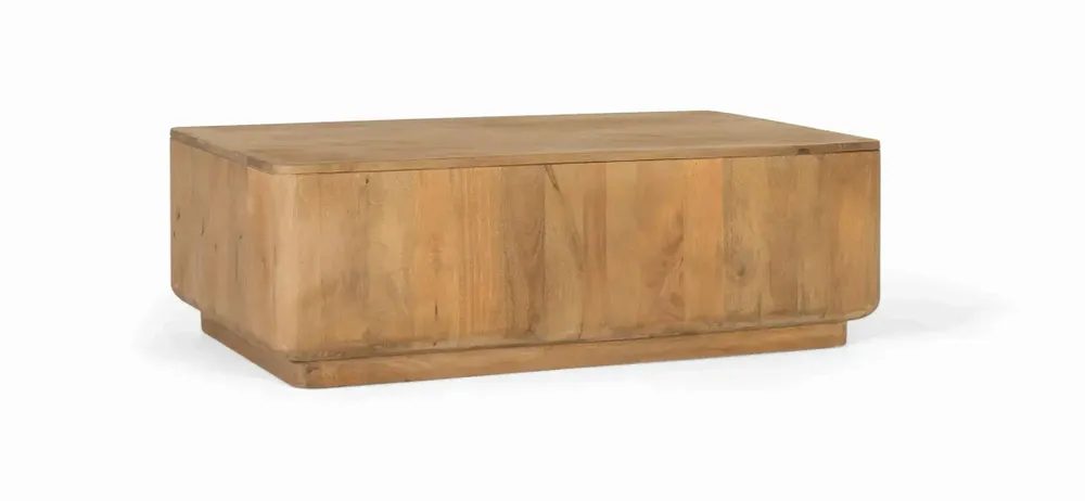 Tables basses - Table basse en bois de manguier aux coins arrondis - GINER Y COLOMER