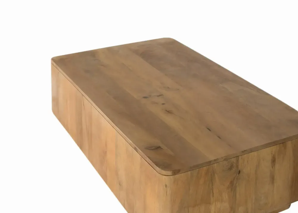 Tables basses - Table basse en bois de manguier aux coins arrondis - GINER Y COLOMER