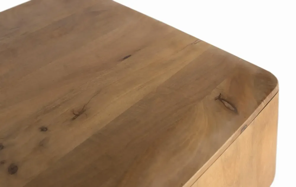 Tables basses - Table basse en bois de manguier aux coins arrondis - GINER Y COLOMER