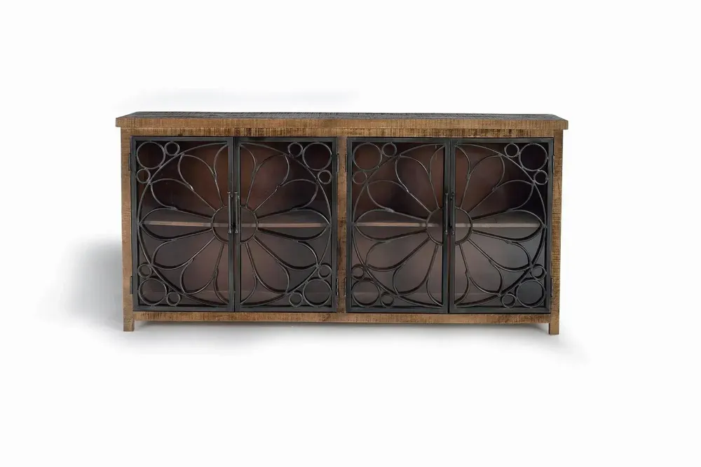 Buffets - Buffet en bois manguier et métal noir - GINER Y COLOMER