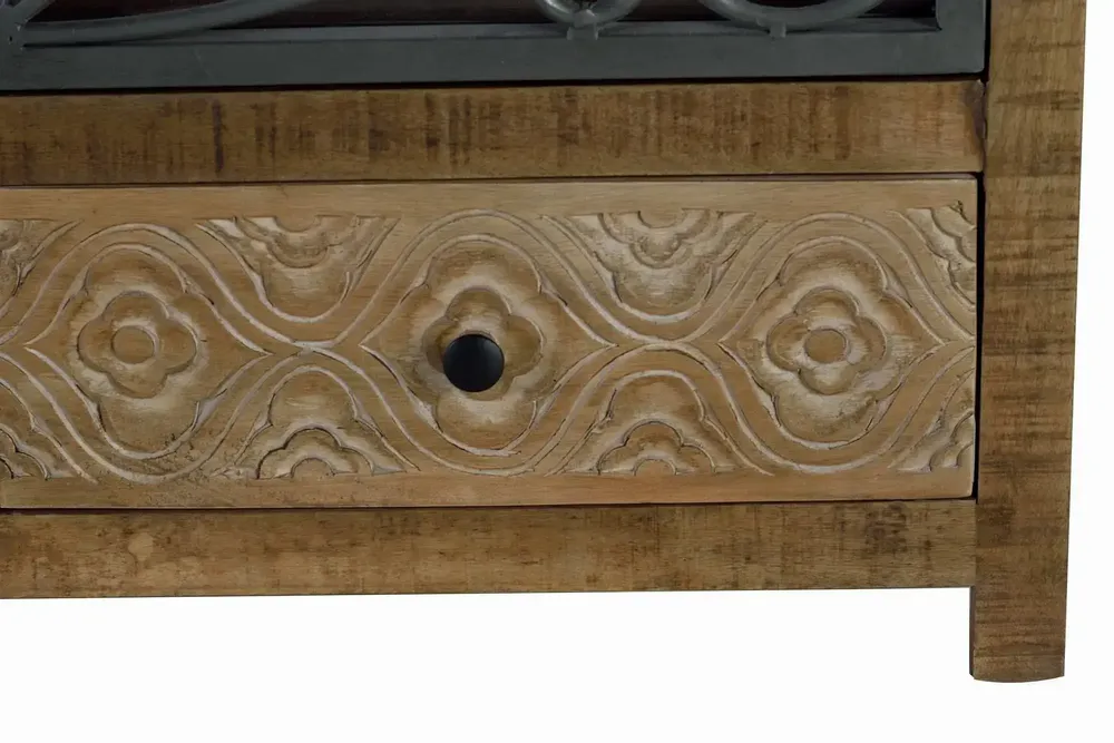 Buffets - Vitrine en bois manguier marron vieilli - GINER Y COLOMER