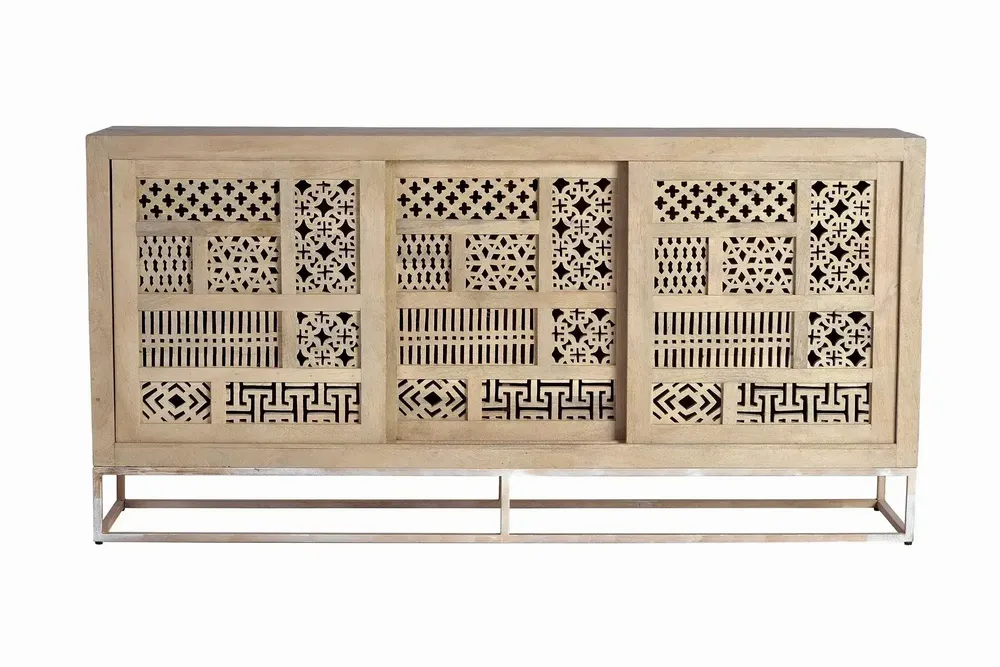 Buffets - Buffet en bois manguier et métal - GINER Y COLOMER
