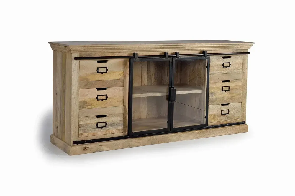 Buffets - Buffet en bois manguier et noir - GINER Y COLOMER