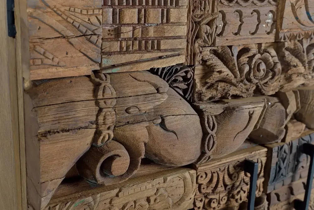 Buffets - Buffet en manguier et bois recyclé - GINER Y COLOMER