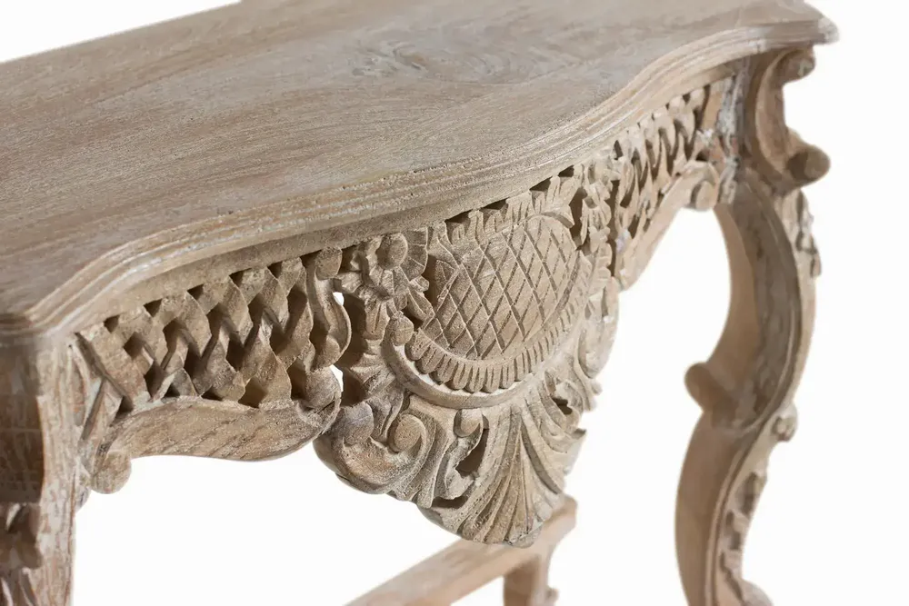 Console table - Console in aged white mango wood - GINER Y COLOMER