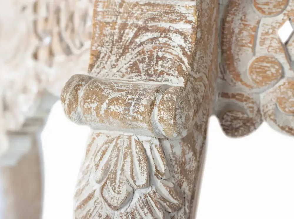 Console table - Console in aged white mango wood - GINER Y COLOMER