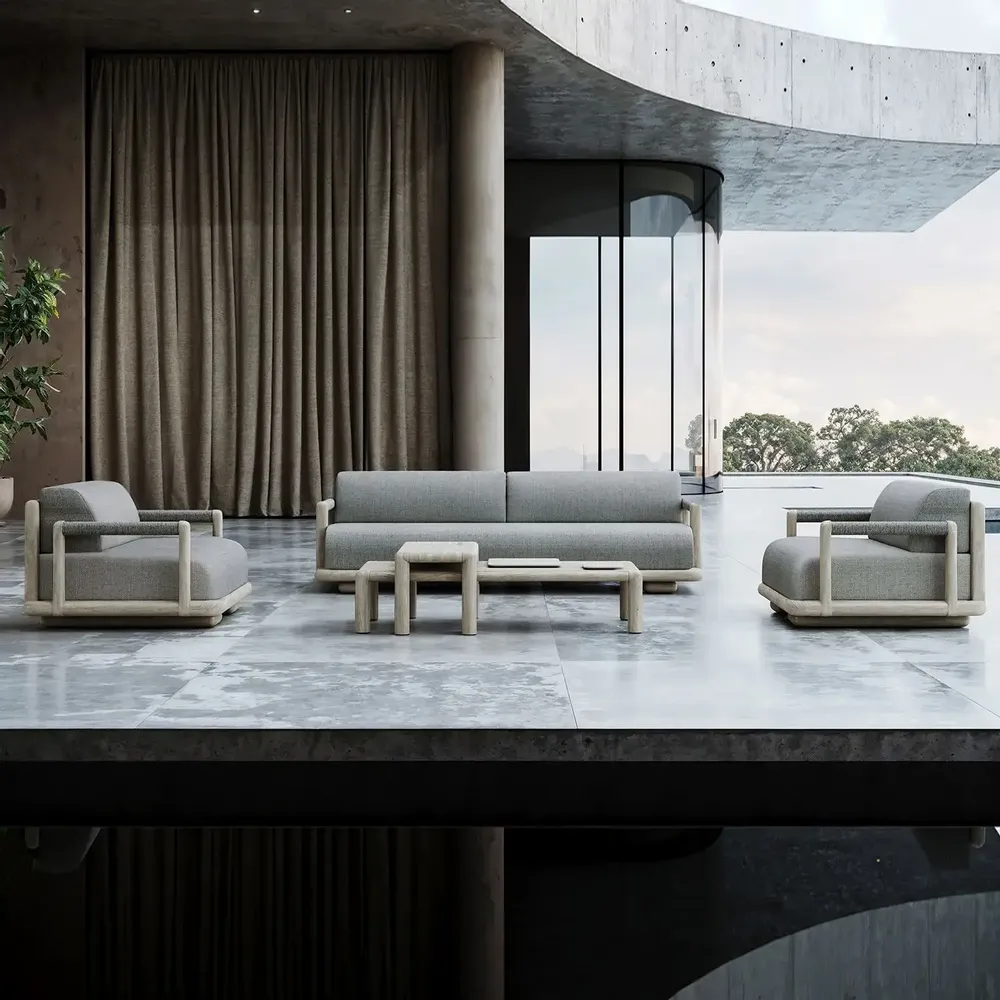 Canapés de jardin - Ensemble de salon Caleo-ash - SNOC