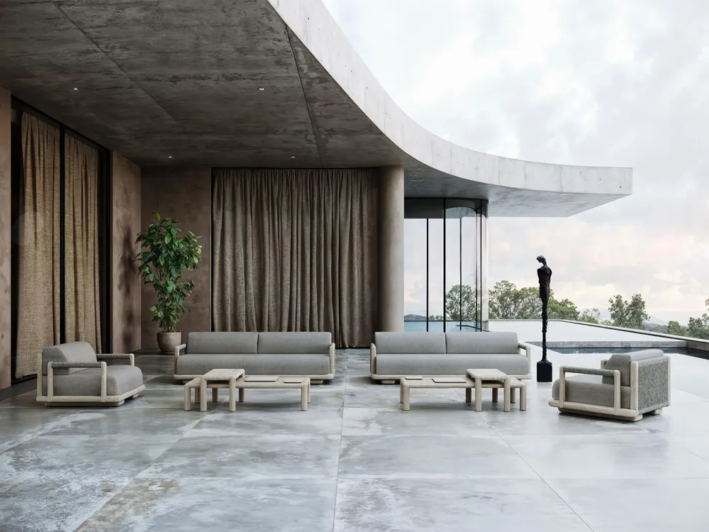 Canapés de jardin - Ensemble de salon Caleo-ash - SNOC