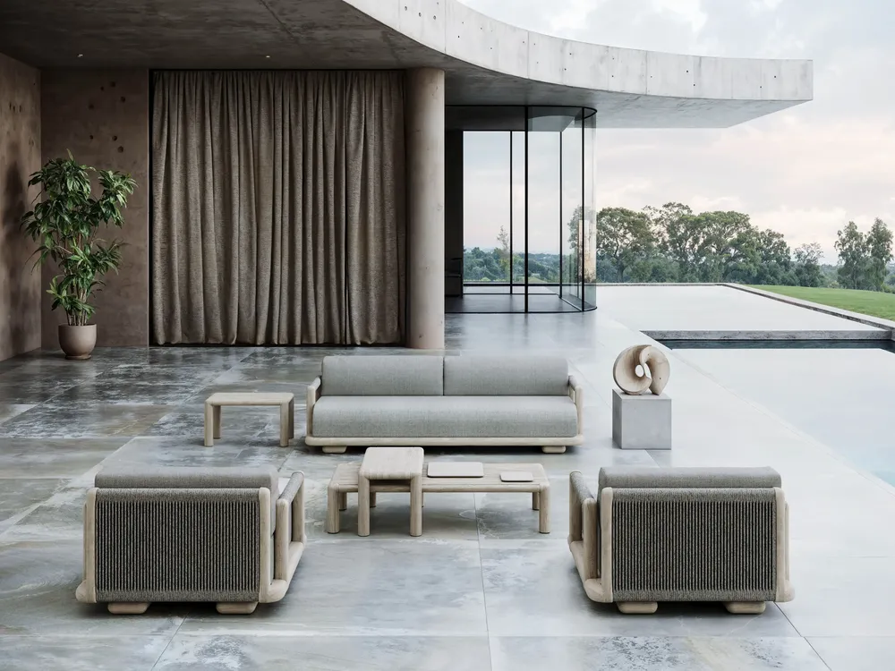 Canapés de jardin - Ensemble de salon Caleo-ash - SNOC