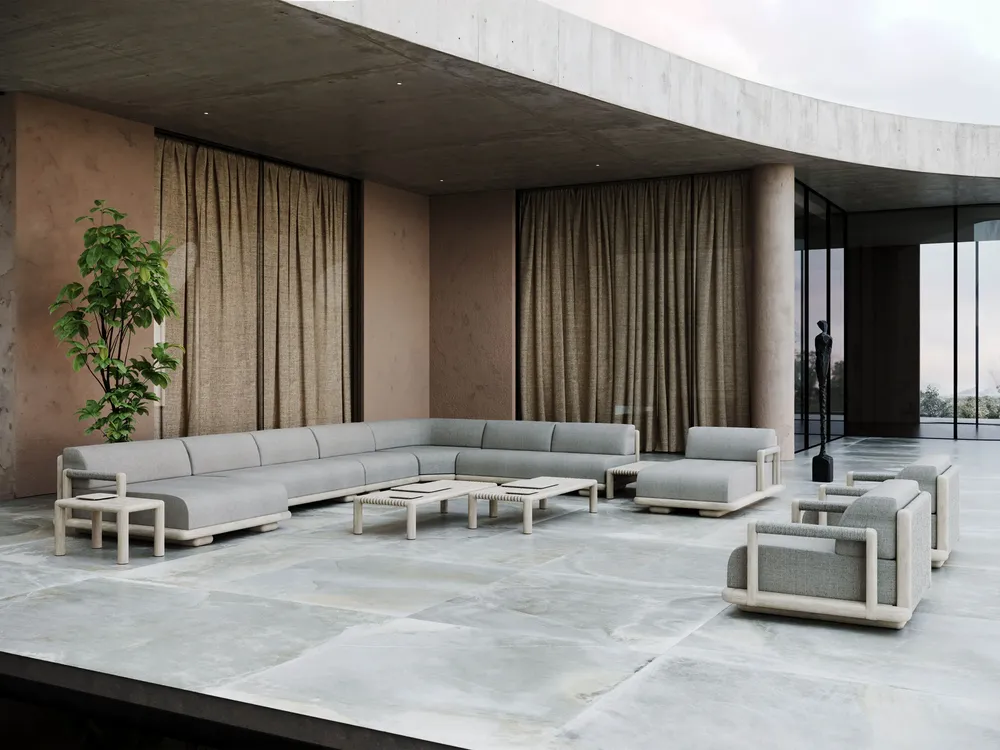 Canapés de jardin - Kit modulaire Caleo-ash - SNOC