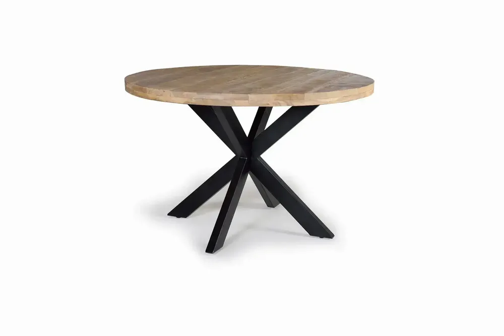 Dining Tables - Acacia wood and metal dining table - GINER Y COLOMER
