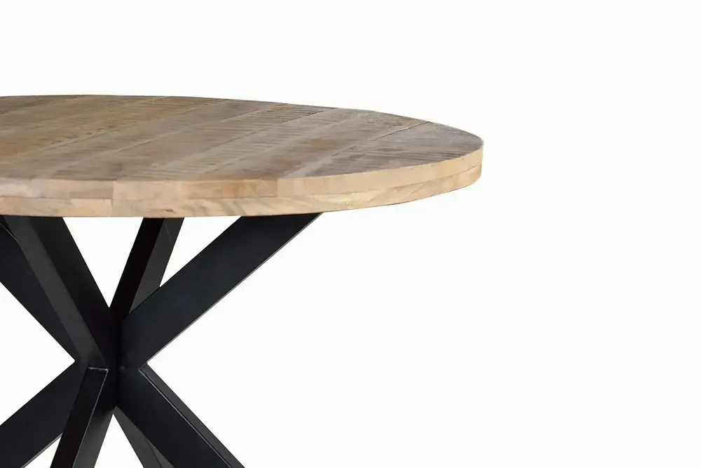 Dining Tables - Acacia wood and metal dining table - GINER Y COLOMER