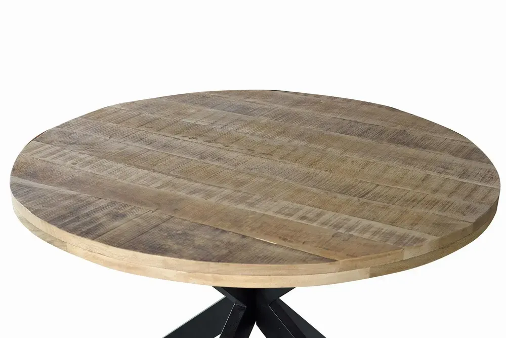 Dining Tables - Acacia wood and metal dining table - GINER Y COLOMER