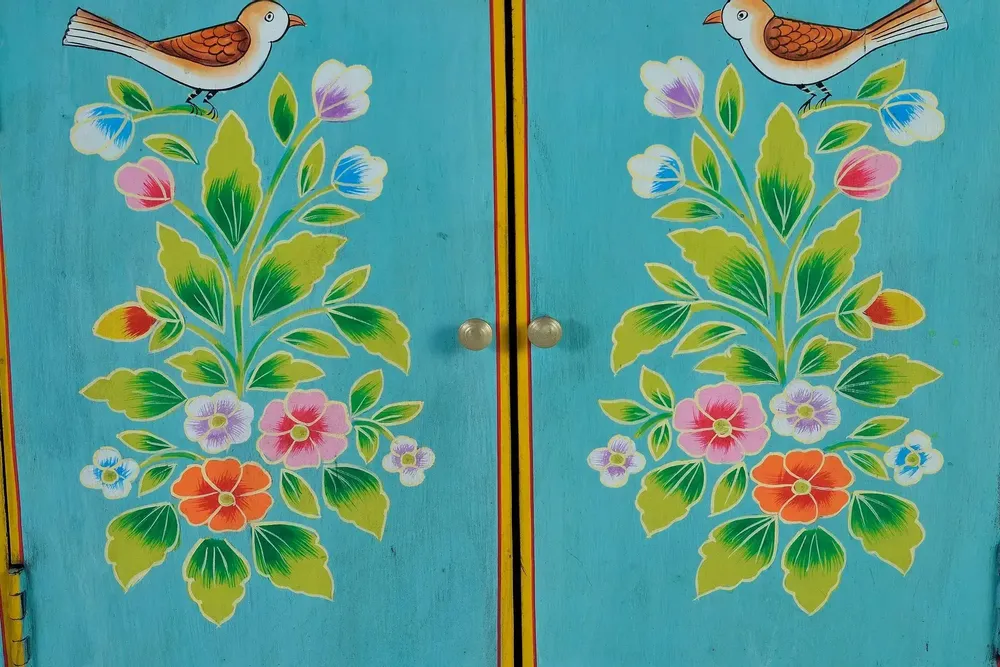 Chests of drawers - Occasional furniture in turquoise mango wood - GINER Y COLOMER