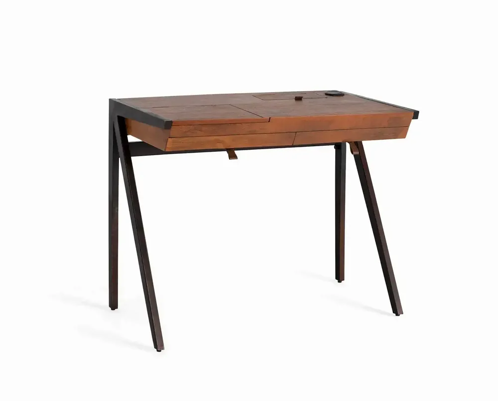 Bureaux - Bureau en bois manguier et métal - GINER Y COLOMER