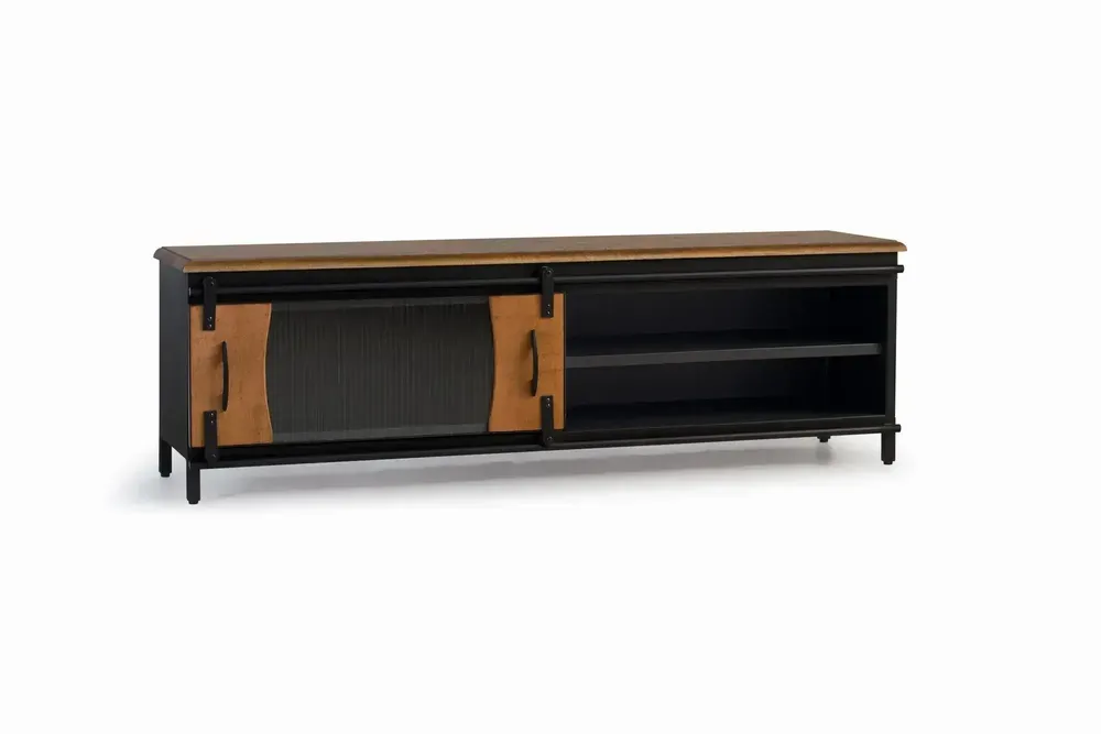 Meubles TV - Meuble TV en bois manguier et métal - GINER Y COLOMER