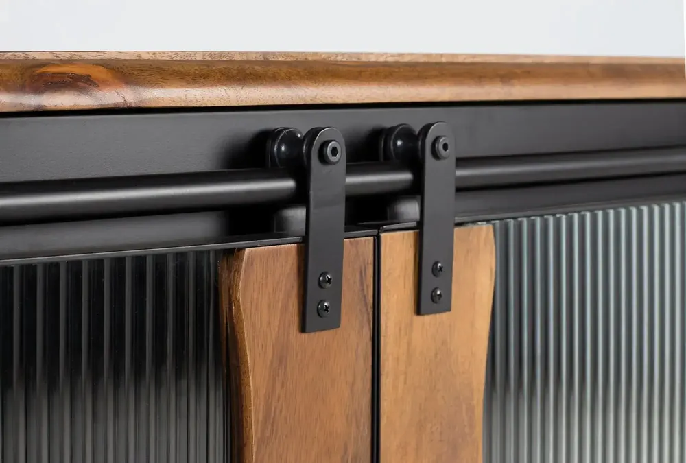Buffets - Buffet en bois manguier et métal noir - GINER Y COLOMER