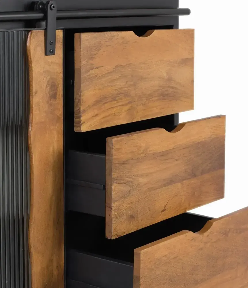 Buffets - Buffet en bois manguier et métal noir - GINER Y COLOMER