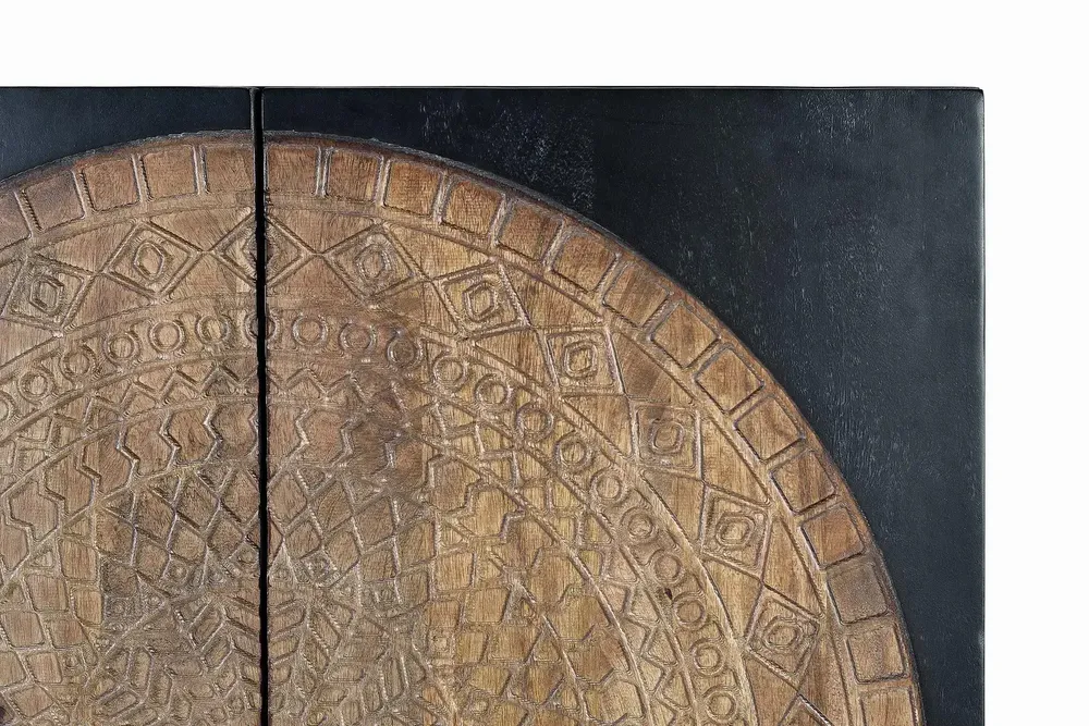 Armoires - Armoire en bois manguier et métal doré - GINER Y COLOMER