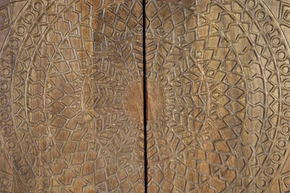 Armoires - Armoire en bois manguier et métal doré - GINER Y COLOMER