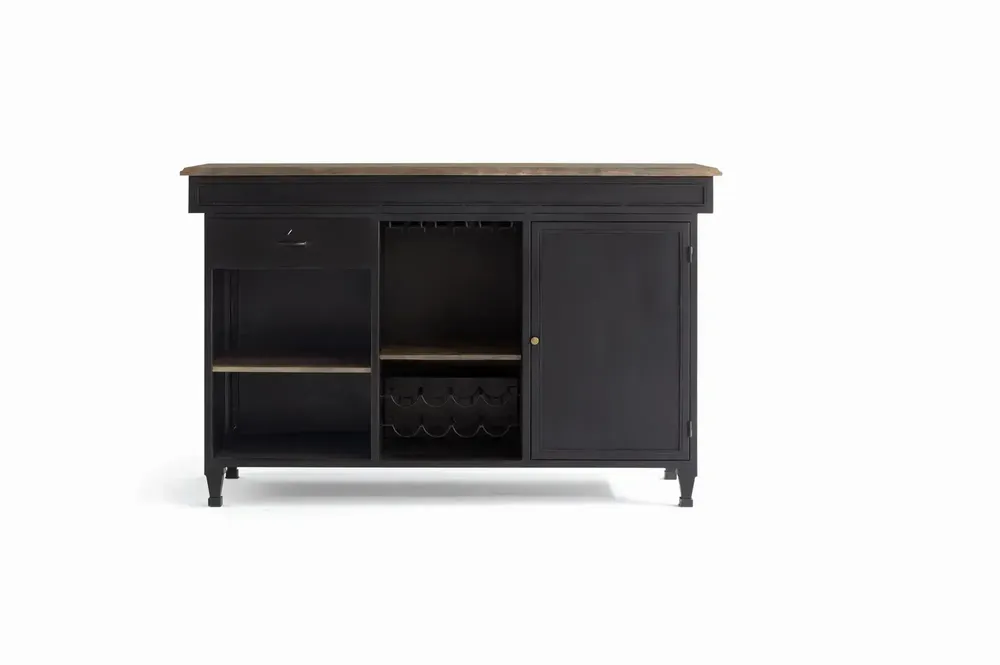 Sideboards - Bar cabinet in mango wood and metal - GINER Y COLOMER