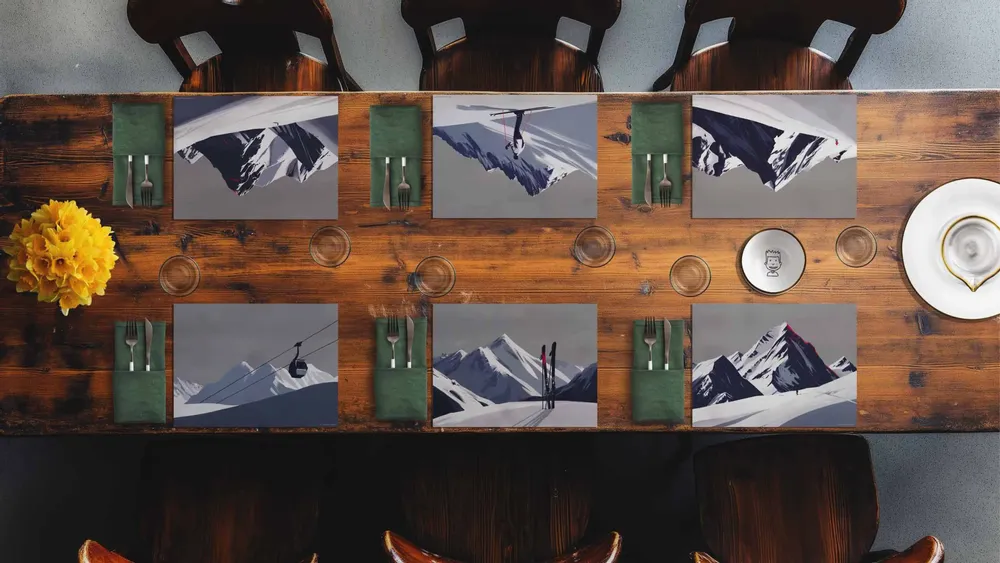 Decorative objects - Placemat Skier - MA CHÉRIE MON AMOUR