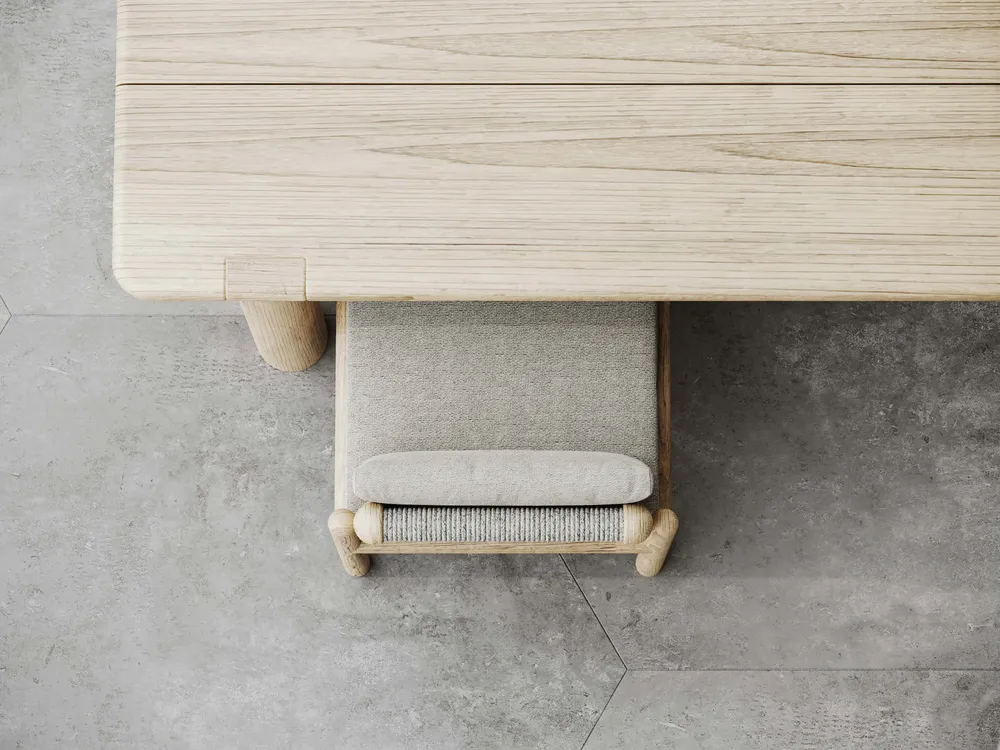 Lawn tables - Caleo-natural Dining Set - SNOC