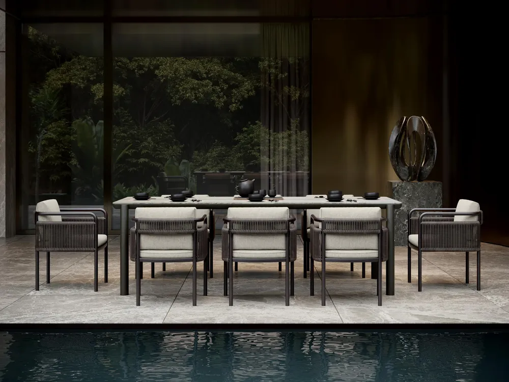 Tables de jardin - Ensemble de salle à manger Link-terra pour 8 - SNOC