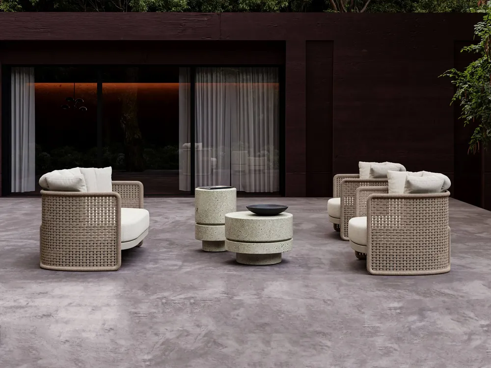 Tables de jardin - Table basse Miura-bisque taille M - SNOC