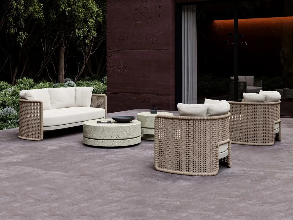 Tables de jardin - Table basse Miura-bisque taille L - SNOC