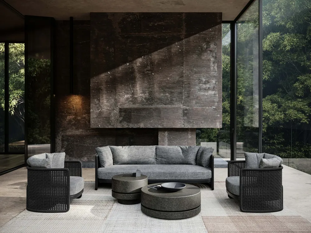 Tables de jardin - Table basse Miura-nightfall taille L - SNOC