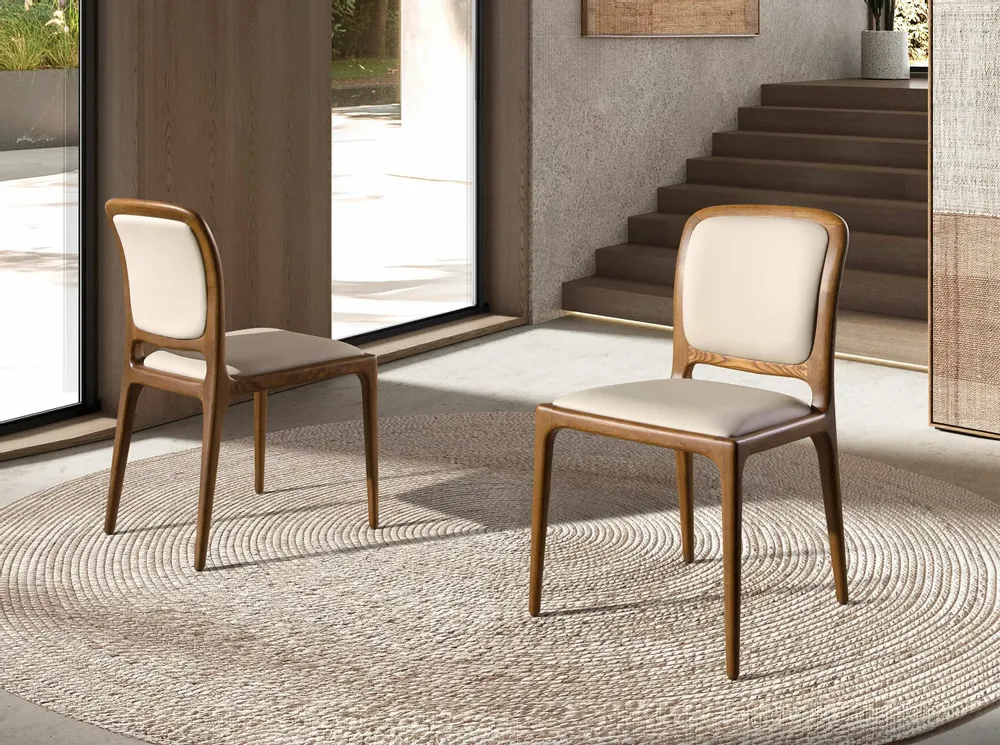 Chairs - Cream leatherette chair - ANGEL CERDÁ