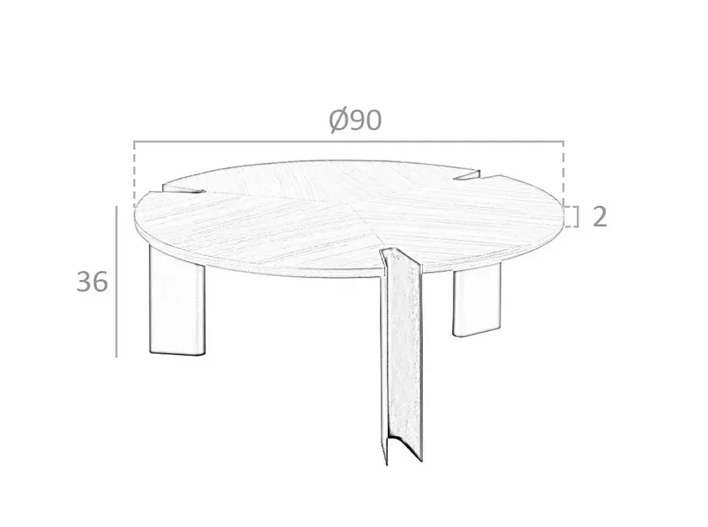 Tables basses - Table basse en noyer et acier noir - ANGEL CERDÁ