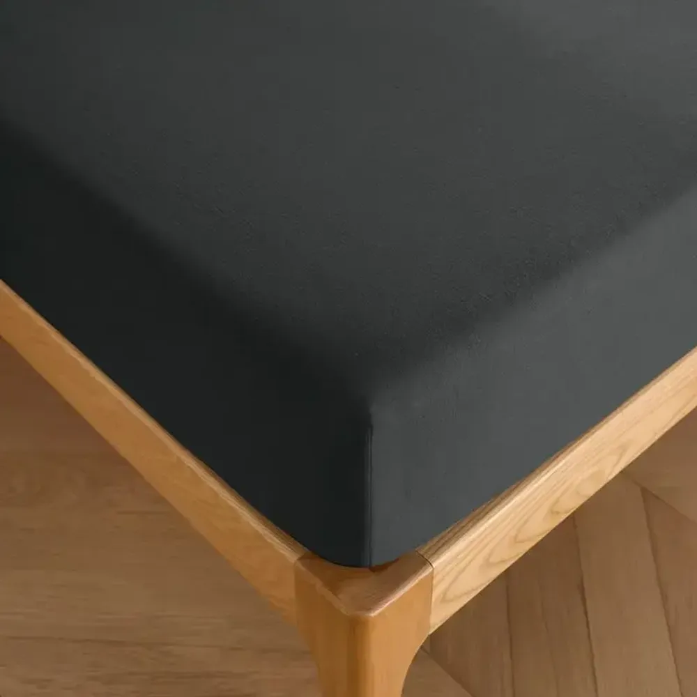 Linge de lit - Drap housse 100% Coton 160 x 200 cm Truffe - COTON PUR