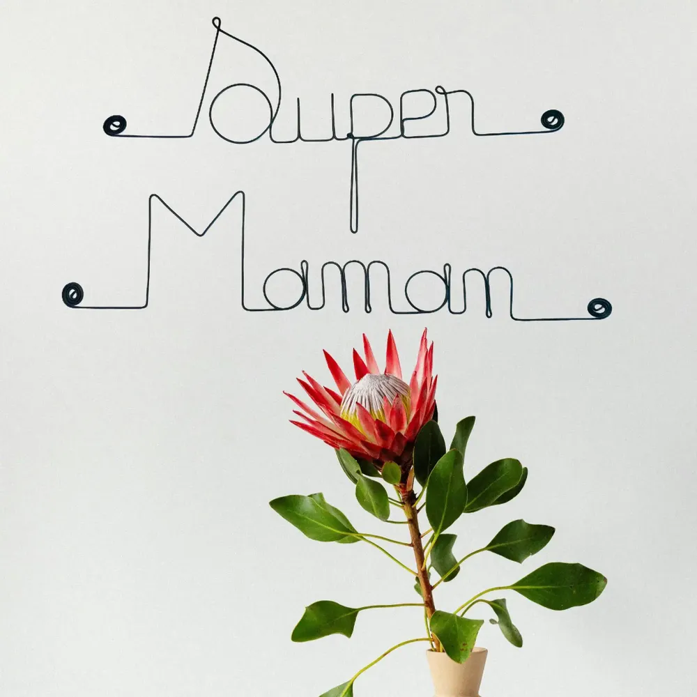 Other wall decoration - Wire Wall Decor\" Super Mom\ "” - to pin - BIJOUX DE MUR
