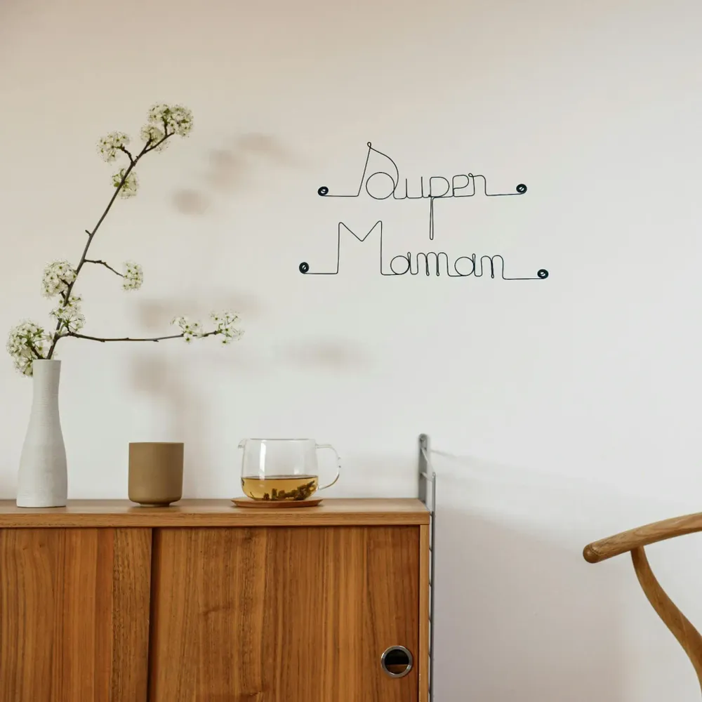 Other wall decoration - Wire Wall Decor\" Super Mom\ "” - to pin - BIJOUX DE MUR
