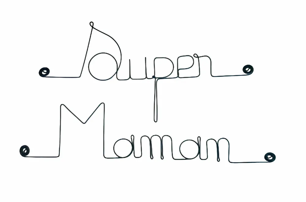 Other wall decoration - Wire Wall Decor\" Super Mom\ "” - to pin - BIJOUX DE MUR