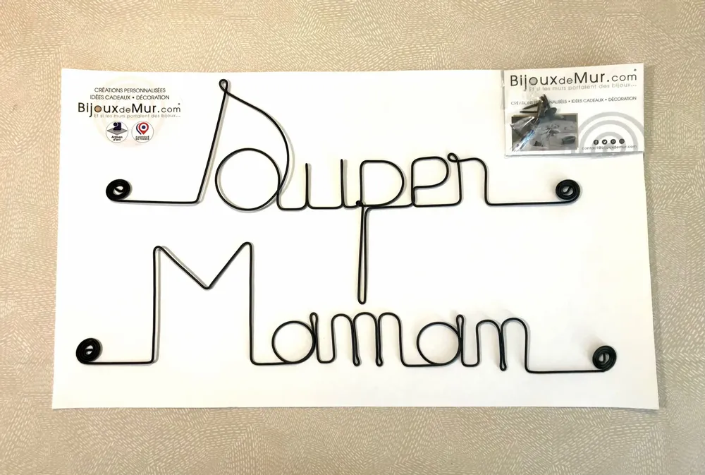 Other wall decoration - Wire Wall Decor\" Super Mom\ "” - to pin - BIJOUX DE MUR