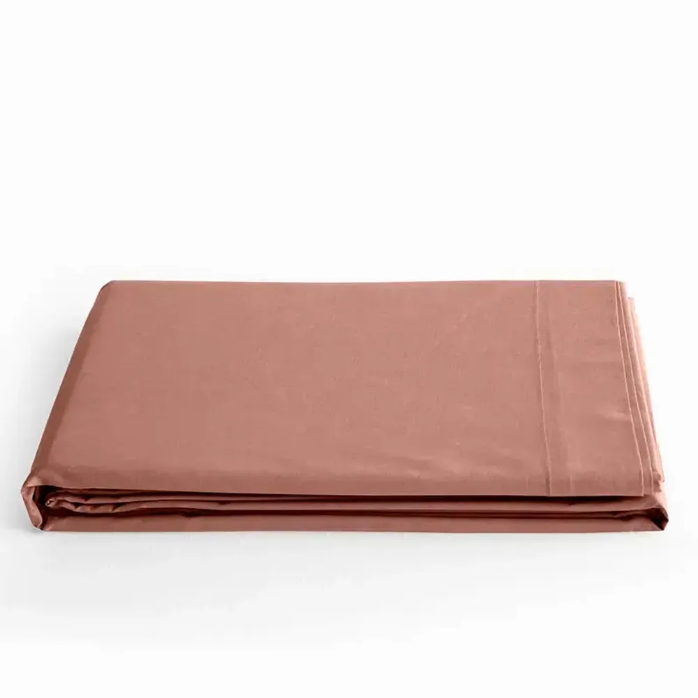 Linge de lit - Drap Plat 100% Coton 240 x 300 cm Vieux Rose - COTON PUR