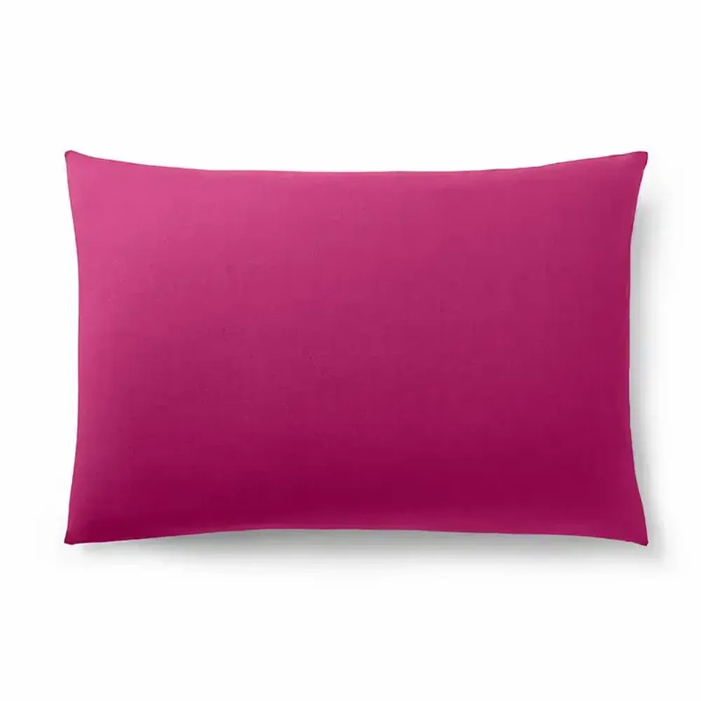 Bed linens - 100% Cotton Pillowcase 50 x 70 cm Magenta - COTON PUR