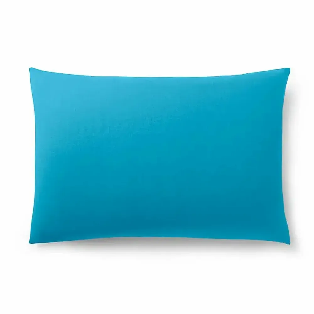 Bed linens - 100% Cotton Pillowcase 50 x 70 cm Cyan - COTON PUR