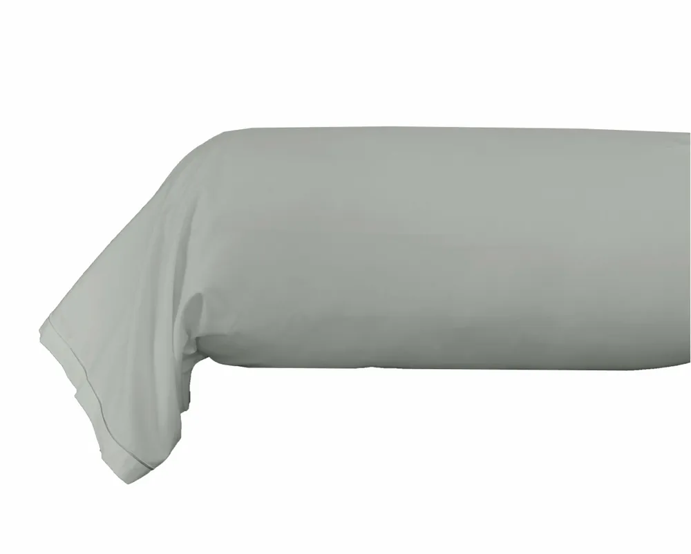 Linge de lit - Taie de traversin Percale 45 x 185 cm Pur Coton Peigné Longues Fibres 80 Fils/cm² Perle - COTON PUR