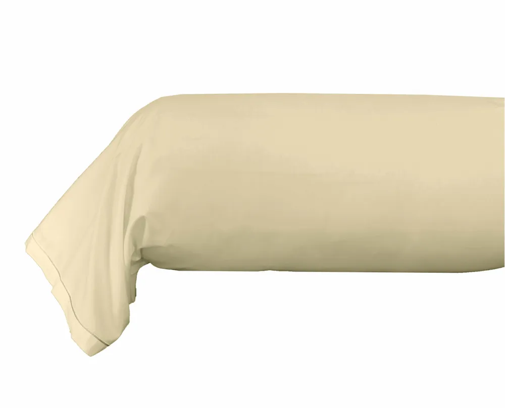 Bed linens - Percale Bolster Case 45 x 185 cm Pure Combed Long Staple Cotton 80 Thread Count/cm² Ivory - COTON PUR