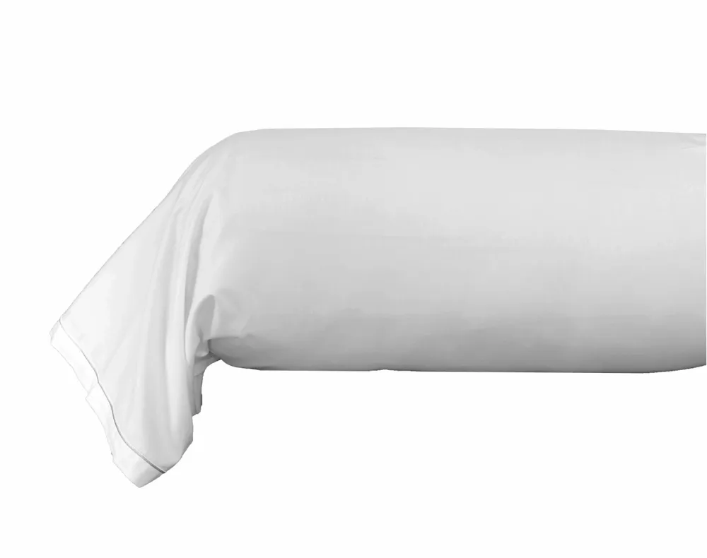 Linge de lit - Taie de traversin Percale 45 x 185 cm Pur Coton Peigné Longues Fibres 80 Fils/cm² Neige - COTON PUR