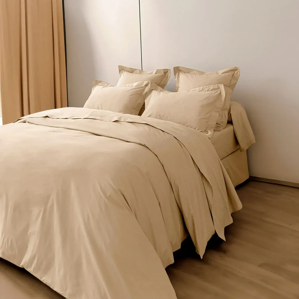 Bed linens - Percale Duvet Cover 260 x 240 cm Pure Combed Cotton Long Fibers 80 Thread Count/cm² Linen - COTON PUR