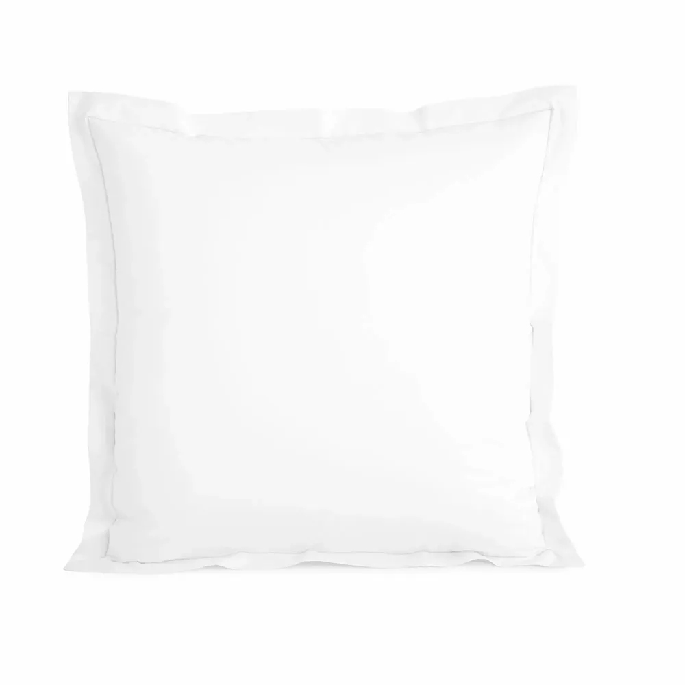 Linge de lit - Taie d'oreiller Percale 65 x 65 cm Pur Coton Peigné Longues Fibres 80 Fils/cm² Neige - COTON PUR