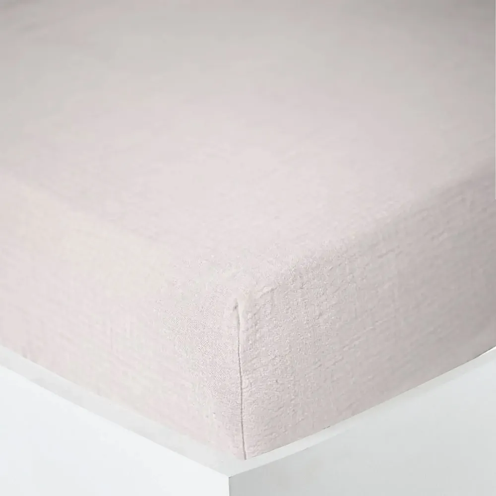 Linge de lit - Drap housse Gaze de Coton 90 x 190 cm Neige - COTON PUR