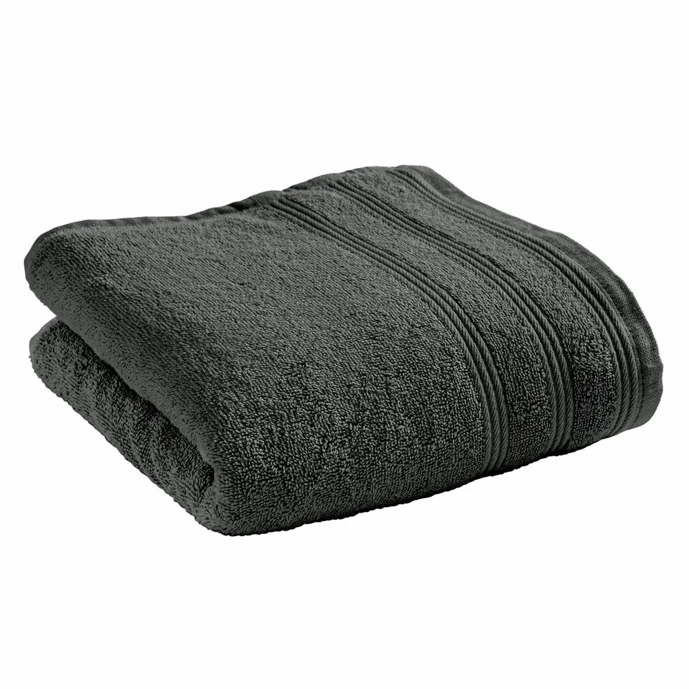 Bath towels - "Spa" 100% Cotton Towel 50 x 100 cm Slate - COTON PUR